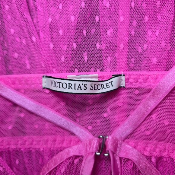 Victoria’s Secret Babydoll Chemise Sheer Neon Pink - Picture 9 of 9